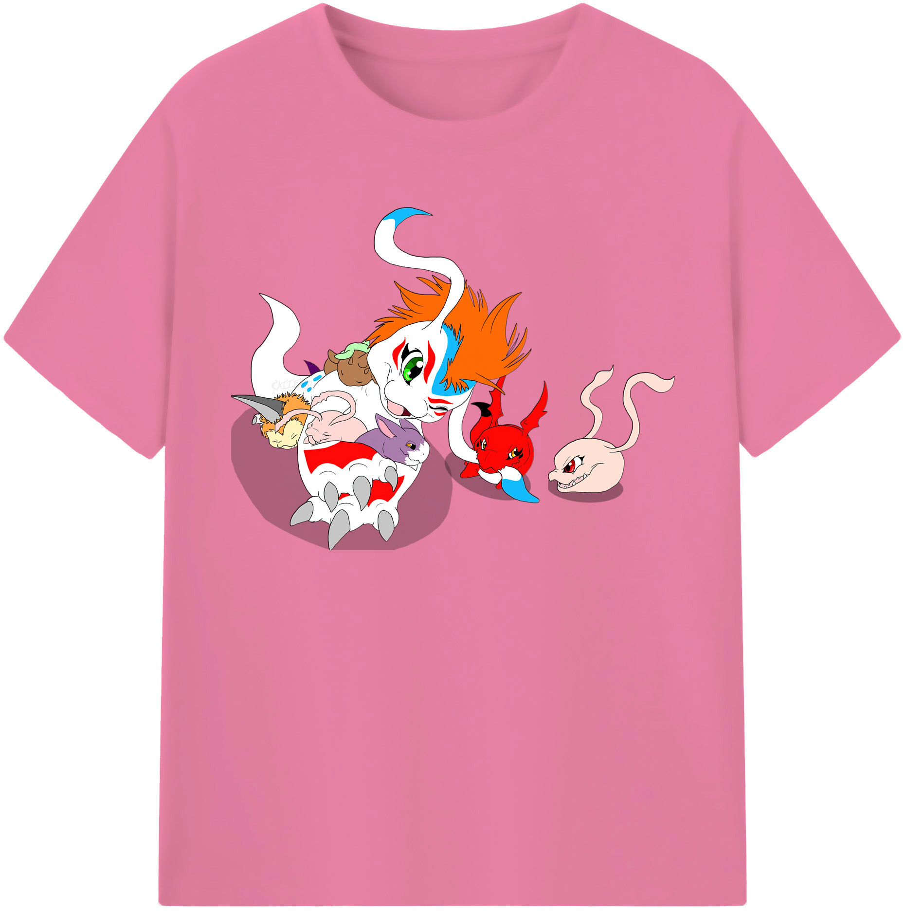 （画像用） Digimon デジタルモンスター/デジモン 綿100％半袖Tシャツ（フロントプリント）